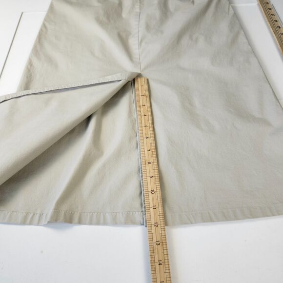 GAP Khaki Midi Skirt Size 8 Stretch Beige Y2K Utility Core Cotton Blend - Picture 8 of 9